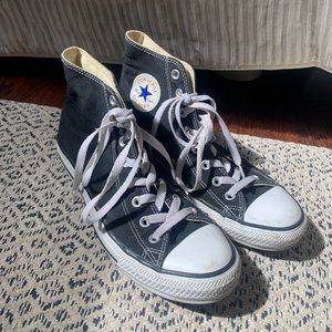 Women's Black High Top Converse